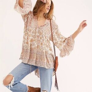 Free People NWT Hi-low hem 2 pockets size small oversized
